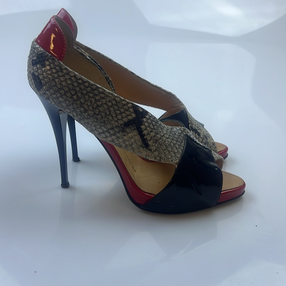 Giuseppe Zanotti Multicolor Python Embossed Paten… - image 5